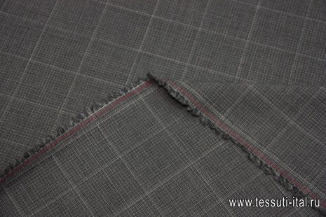 Костюмная (н) серая стилизованная клетка ш-155см - итальянские ткани Тессутидея арт. 05-2313