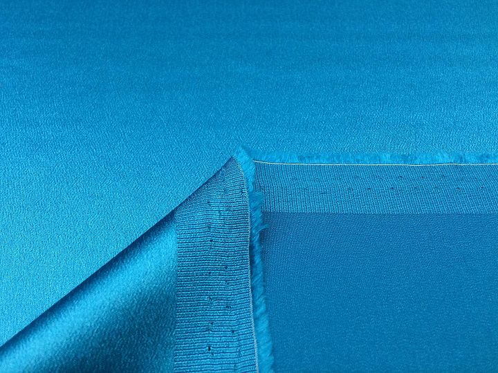 Шелк кади стрейч (о) ярко-голубой - итальянские ткани Тессутидея арт. 02-7783