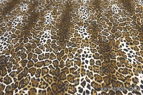 Шелк стрейч (н) леопардовый принт - итальянские ткани Тессутидея арт. 10-1259