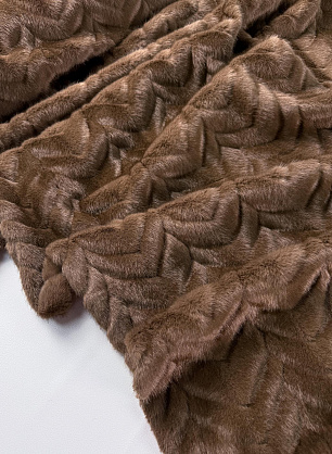 Мех искусственный на трикотажной основе под норку (о) коричневый - в интернет-магазине тканей Тессутидея арт. 06-0152