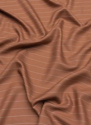 Плательная (н) коричнево-белая полоска - в интернет-магазине тканей Тессутидея арт. 03-6775