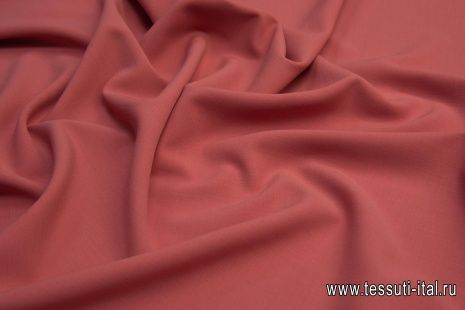 Плательная дабл стрейч (о) розово-терракотовая - итальянские ткани Тессутидея арт. 17-0936