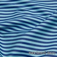 Сорочечная (н) сине-голубая полоска  - итальянские ткани Тессутидея арт. 01-6132