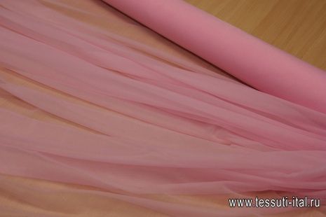 Плательная сетка (о) розовая ш-120см - итальянские ткани Тессутидея арт. 03-3714