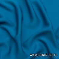 Крепдешин (о) темно-бирюзовый - итальянские ткани Тессутидея арт. 10-2832