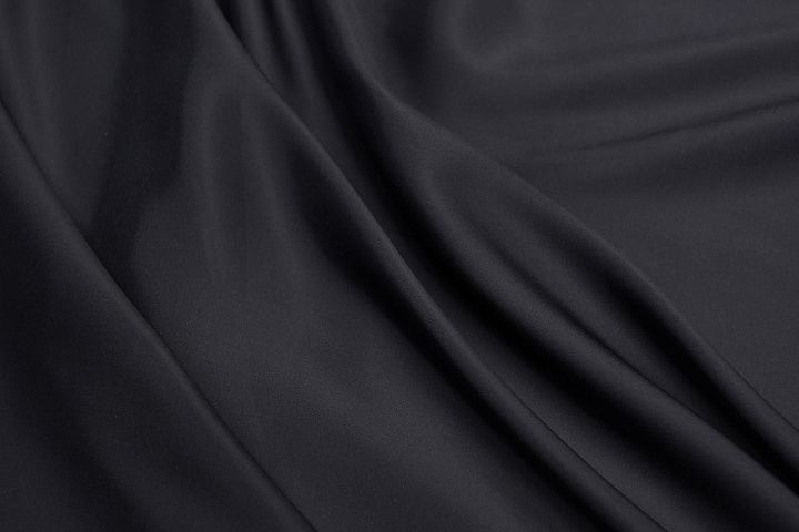 Подкладочная твил стрейч (о) темно-синяя - итальянские ткани Тессутидея арт. 07-1556