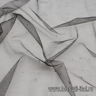 Плательная сетка со стразами (о) черная - итальянские ткани Тессутидея арт. 03-6859