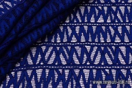 Кружевное полотно (о) синее - итальянские ткани Тессутидея арт. 01-4858