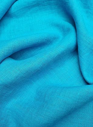 Лен (о) ярко-бирюзовый - в интернет-магазине тканей Тессутидея арт. 16-1009