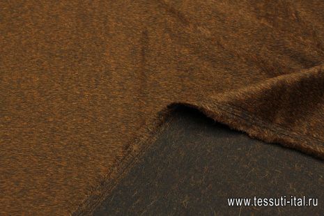Пальтовая (о) темно-коричневая меланж - итальянские ткани Тессутидея арт. 09-2068