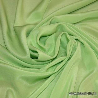 Крепдешин (о) ярко-салатовый - итальянские ткани Тессутидея арт. 02-3408
