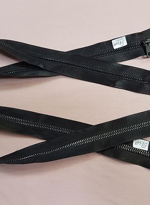 Молния металл 54-59см атласная черная - в интернет-магазине тканей Тессутидея арт. F-2958