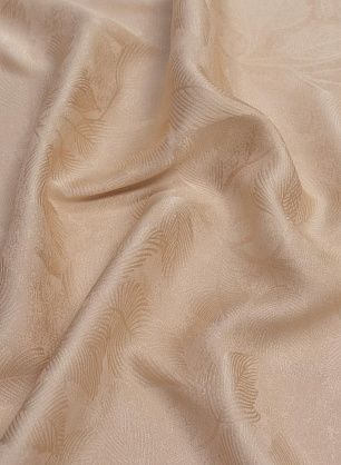 Шелк дама (о) бежевый с тиснеными листьями - в интернет-магазине тканей Тессутидея арт. 10-2508