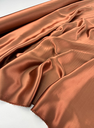 Шелк атлас дабл (о) терракотовый - в интернет-магазине тканей Тессутидея арт. 10-5085