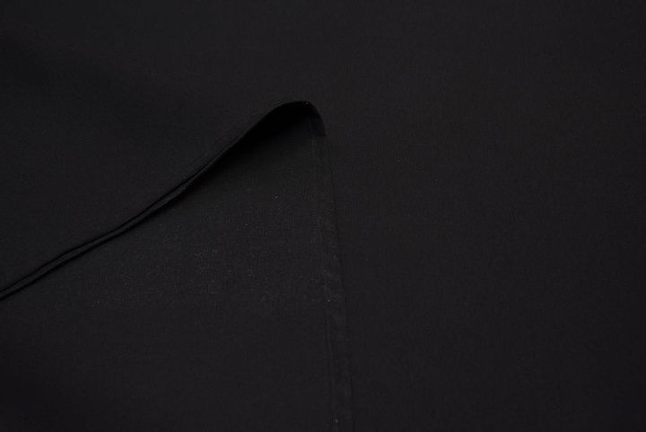 Трикотаж хлопок дабл с прослойкой поролона (о) черный  - итальянские ткани Тессутидея арт. 12-0989