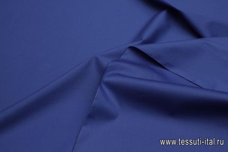 Сорочечная поплин стрейч (о) синяя - итальянские ткани Тессутидея арт. 01-7187
