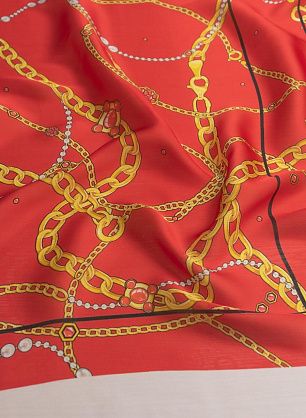 Шармюз купон (0,95м) (н) цепи на красном - в интернет-магазине тканей Тессутидея арт. 10-2650