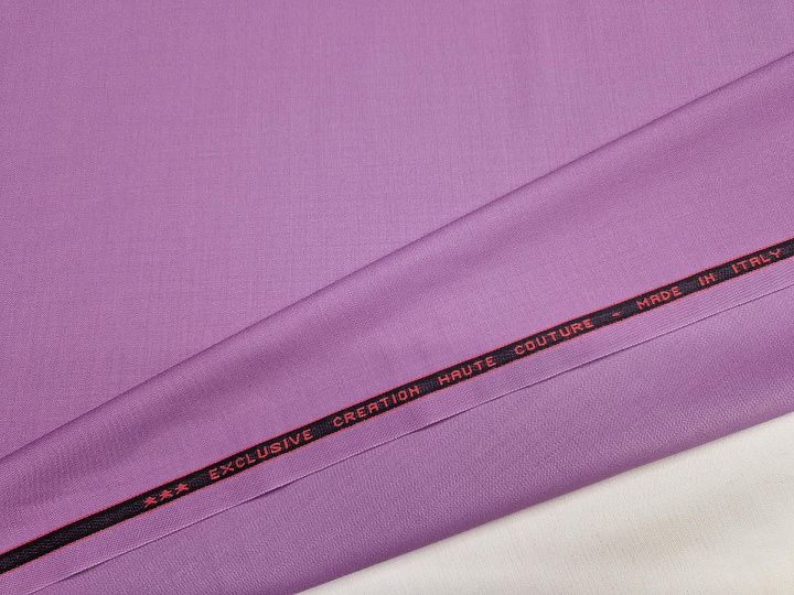 Костюмная стрейч дабл фейс 320 г/м (о) светло-фиолетовая - итальянские ткани Тессутидея арт. 05-4819