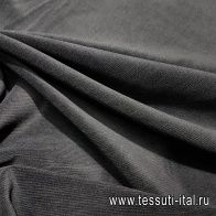Микровельвет стрейч (о) черный - итальянские ткани Тессутидея арт. 01-3672