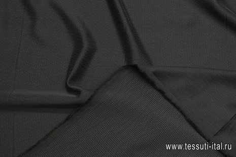 Шелк жаккард (о) темно-синяя полоска - итальянские ткани Тессутидея арт. 10-3607