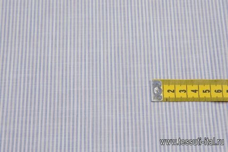Сорочечная (н) бело-голубая полоска - итальянские ткани Тессутидея арт. 01-6221