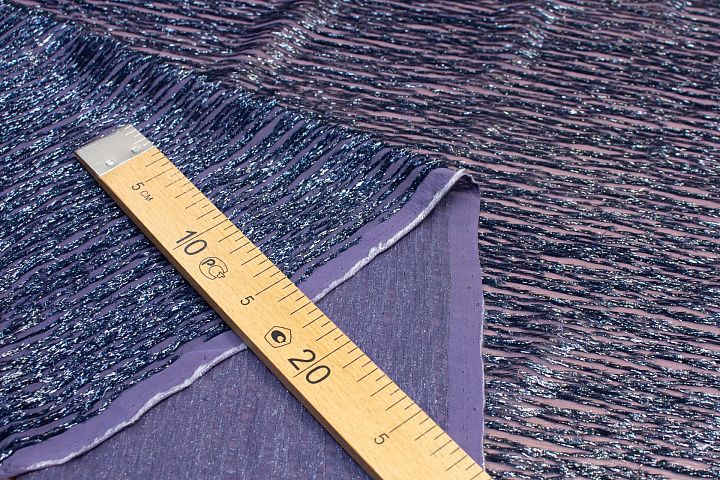 Шифон с люрексом (о) сине-сиреневый в стиле Armani - итальянские ткани Тессутидея арт. 10-0636