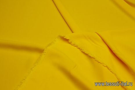 Плательная кади вискоза стрейч (о) желтая - итальянские ткани Тессутидея арт. 04-1605