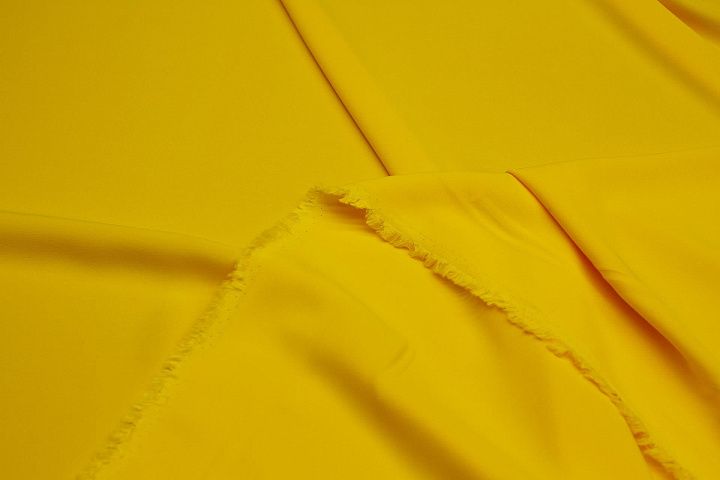Плательная кади вискоза стрейч (о) желтая - итальянские ткани Тессутидея арт. 04-1605
