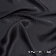 Плательная атласная (о) черная - итальянские ткани Тессутидея арт. 03-6628