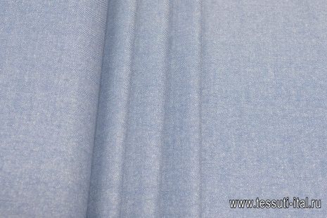 Костюмная (н) бело-голубая елочка - итальянские ткани Тессутидея арт. 05-3949