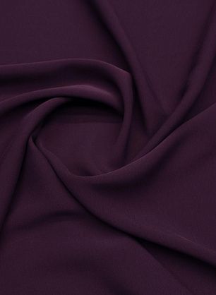 Крепжоржет стрейч (о) баклажановый - в интернет-магазине тканей Тессутидея арт. 10-3869