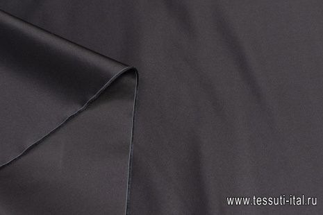 Шелк дюшес дабл (о) черный - итальянские ткани Тессутидея арт. 10-2330