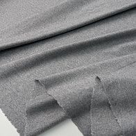 Костюмная шерсть фланель (о) светло-серая - итальянские ткани Тессутидея арт. 05-5221