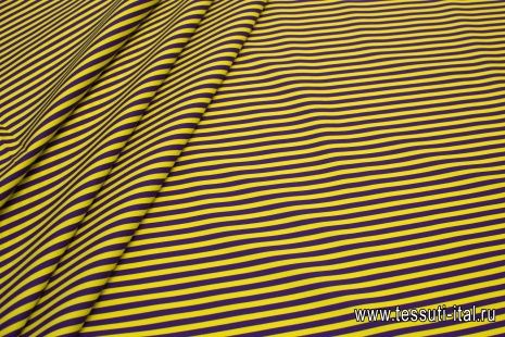 Сорочечная (н) желто-фиолетовая полоска - итальянские ткани Тессутидея арт. 01-5418