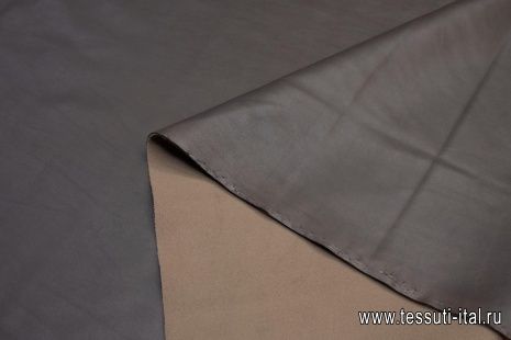 Искусственная кожа на флисовой основе (о) коричневая - итальянские ткани Тессутидея арт. 03-6045