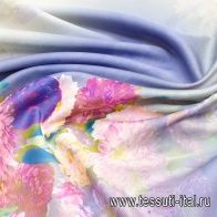 Хлопок деграде (н) крупный цветочный орнамент на серо-бежевом - итальянские ткани Тессутидея арт. 01-5153
