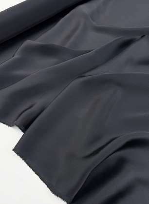 Шелк атлас (о) графитовый - в интернет-магазине тканей Тессутидея арт. 10-4840