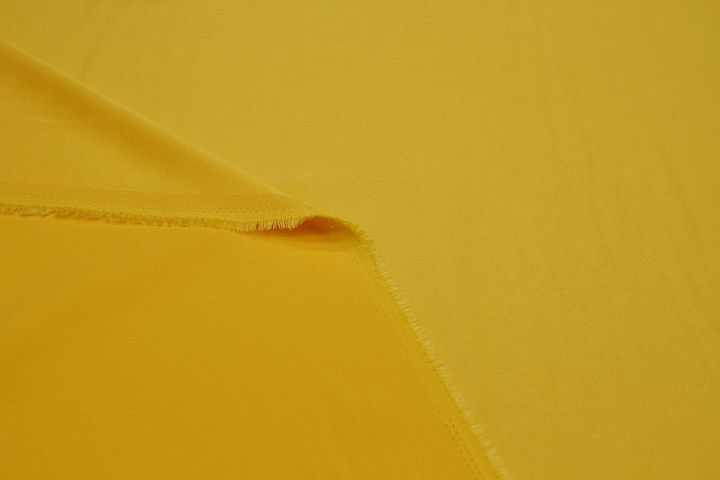 Плательная кади стрейч 138 г/м (о) ярко-желтая - итальянские ткани Тессутидея арт. 03-6867