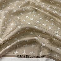 Шелк твил (н) театр и балерины на бежевом - итальянские ткани Тессутидея арт. 10-4864