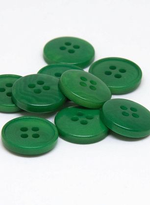 Пуговица пластик 4 прокола d-16мм ярко-зеленая - в интернет-магазине тканей Тессутидея арт. F-4639