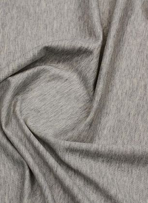 Трикотаж дабл вискоза+шелк (о) светло-серый/айвори - в интернет-магазине тканей Тессутидея арт. 14-1744
