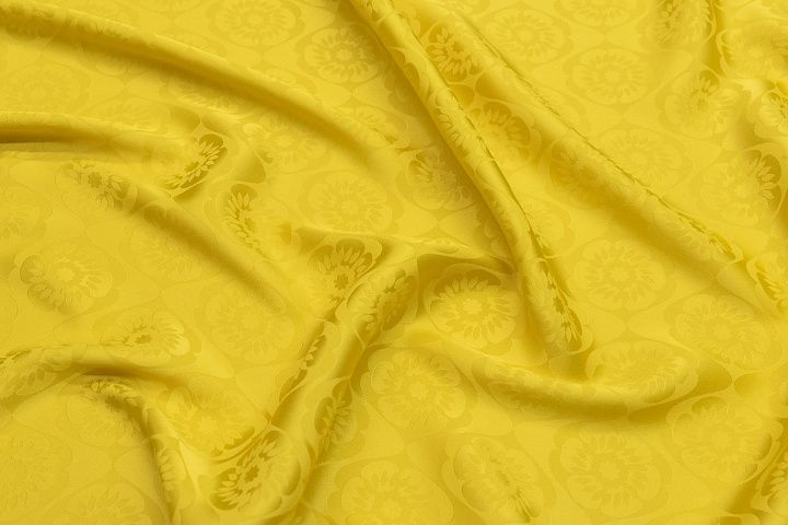 Плательная жаккардовая (о) желтая - итальянские ткани Тессутидея арт. 03-6768