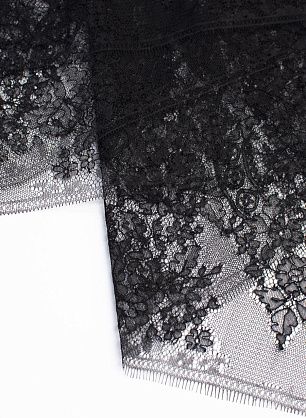 Кружевное полотно (о) черное в стиле Valentino - в интернет-магазине тканей Тессутидея арт. 03-6102