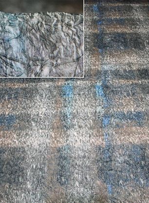 Плащевая крэш проклеенная (н) зеленая меланж - в интернет-магазине тканей Тессутидея арт. 11-0317