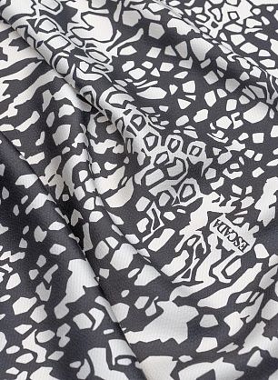 Шелк атлас фактурный (н) черно-белый рисунок - в интернет-магазине тканей Тессутидея арт. 10-2677