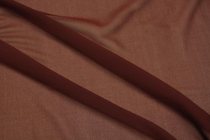 Шифон стрейч (о) темно-бордовый - итальянские ткани Тессутидея арт. 10-4582