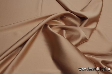 Шелк атлас стрейч (о) бежево-розовый 16 мом - итальянские ткани Тессутидея арт. 10-3416