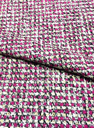 Шанель (н) черно-желтая/фуксия - в интернет-магазине тканей Тессутидея арт. 03-4545