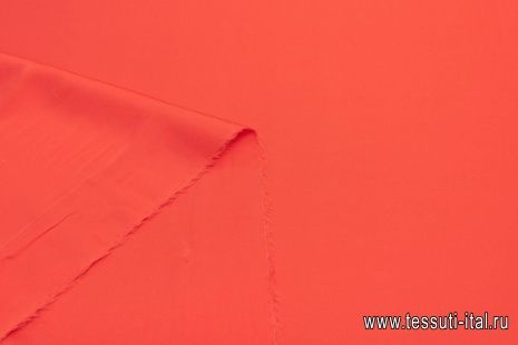 Шелк твил стрейч (о) алый - итальянские ткани Тессутидея арт. 10-2072