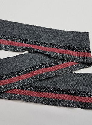 Подвяз с люрексом (н) серо-черно-лиловый 10*95см  - в интернет-магазине тканей Тессутидея арт. F-3560